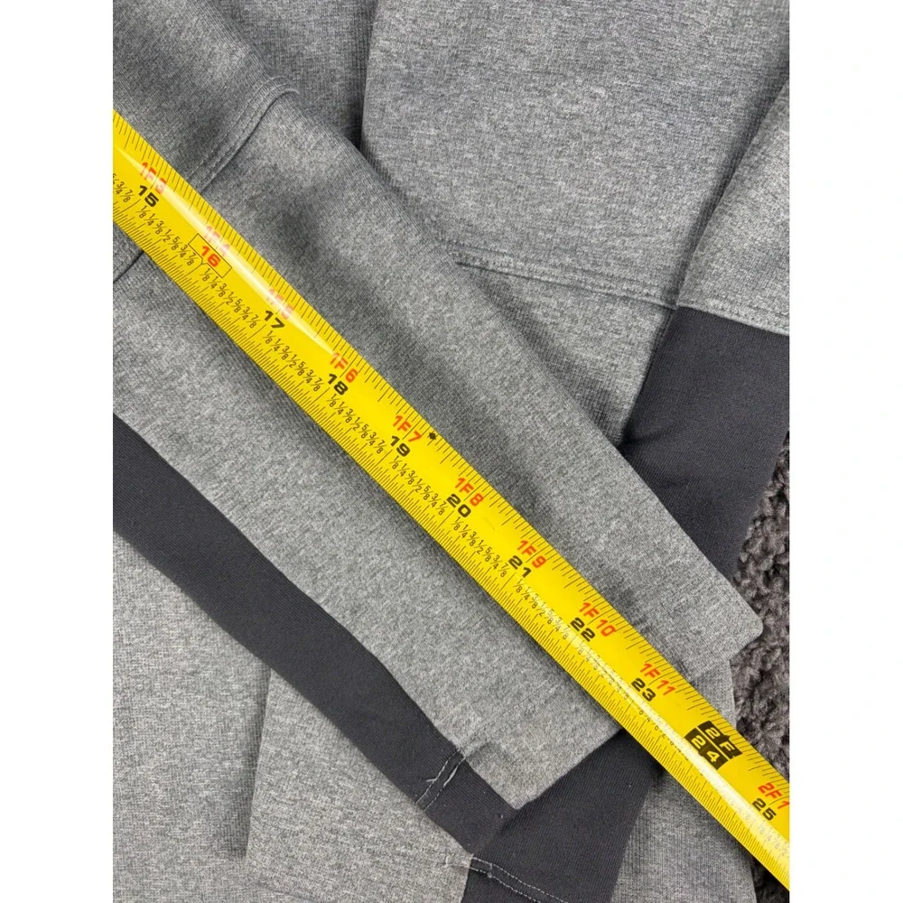 The North Face Mens Gray Quarter Zip Fleece Pullover Jacket Large